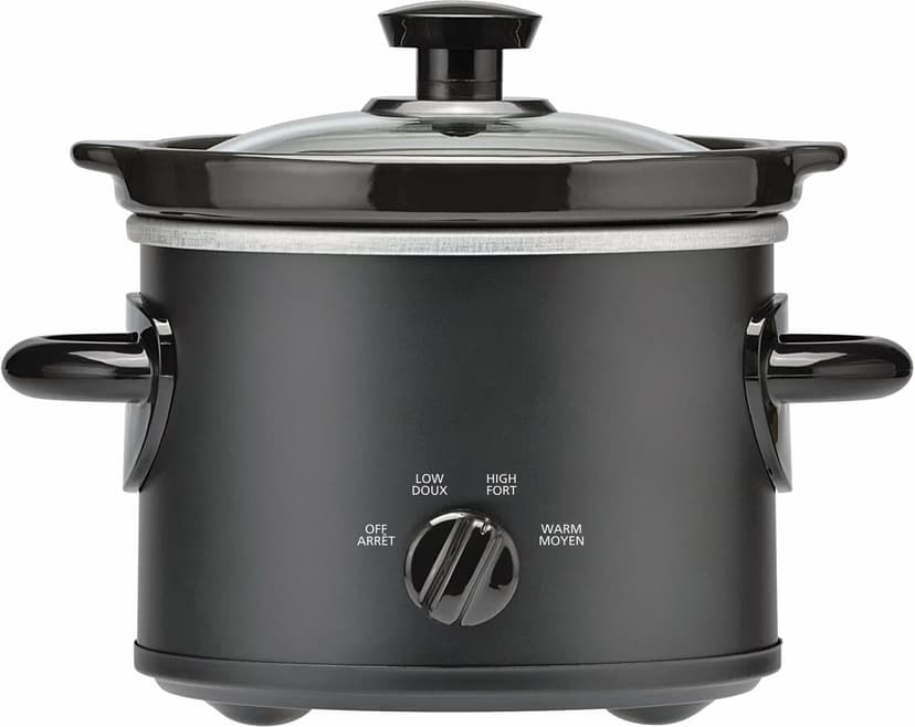 Mainstays 2QT Slow Cooker, Matte Black
