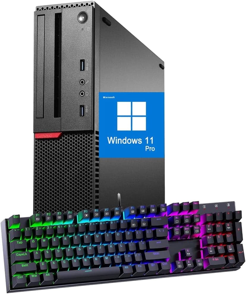Lenovo ThinkCentre SFF Desktop PC Computer Intel Core i5 16GB Ram 256GB SSD Windows 11 Pro New Keyboard mouse, WiFi Bluetooth Refurbished
