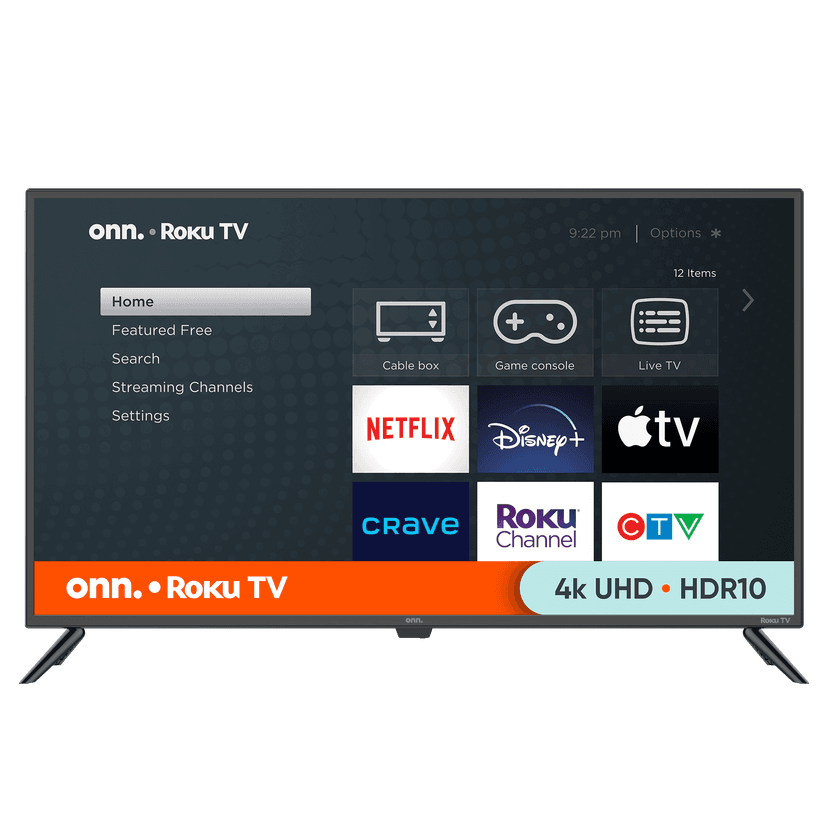 onn 43” 4K UHD HDR10 Smart Roku TV