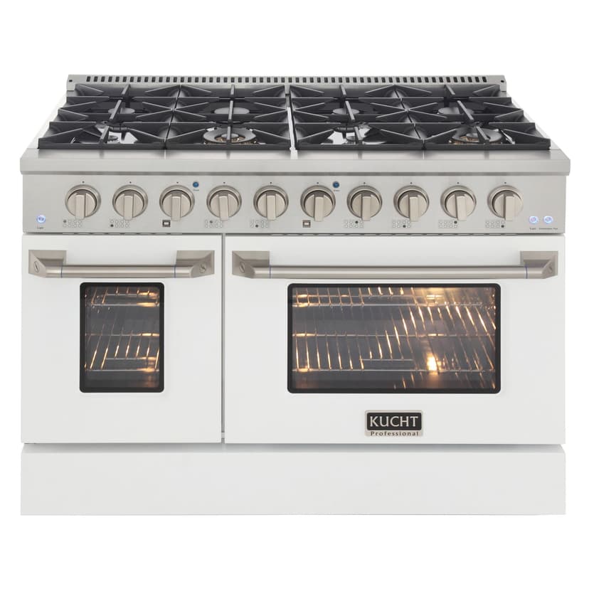 KUCHT Professional 48-in Propane Gas Range with 8 Burners Grill/Griddle and Convection Oven