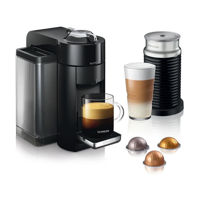 Nespresso Vertuo Coffee and Espresso Machine with Aeroccino by De'Longhi, Piano Black
