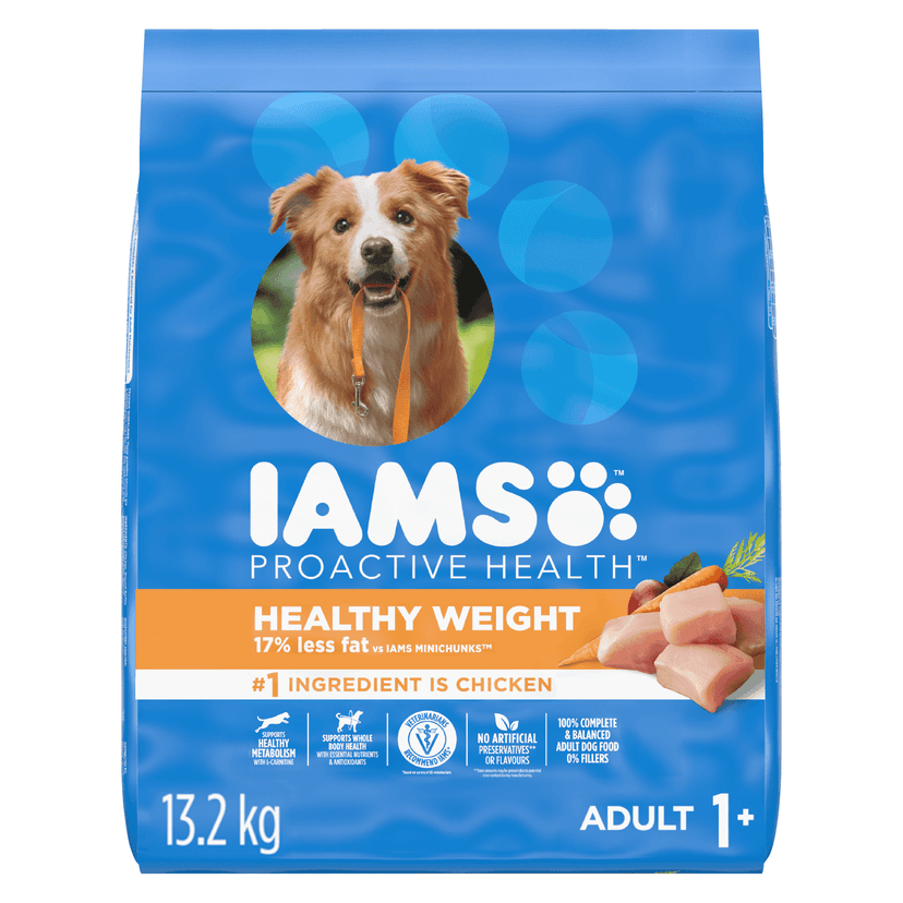 Iams Adult Healthy Weight Control Dry Dog Food with Real Chicken 13.2kg