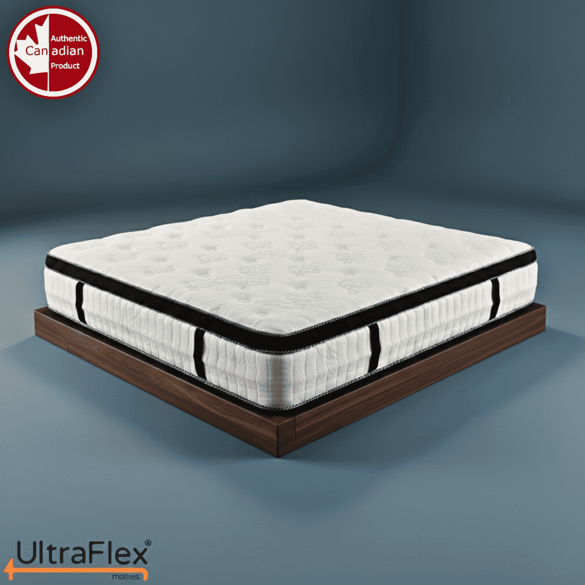 UltraFlex® TruFirm 13" King Size Firm Mattress – Canadian-Made Orthopedic Pocket Coil Hybrid with Cooling Gel, Euro-Top & Foam Encasement for All Ages