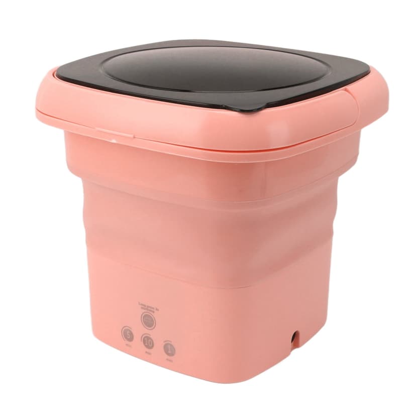 Mini Portable Washing Machine, Folding Mini Washer with Black Lid Electric Washer and Dryer for Apartments, Dorm, Camping, RV, Travel Laundry