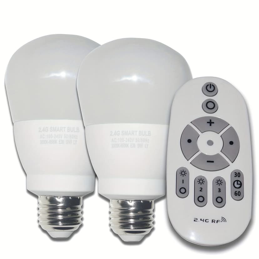 Keinxs 9W E26 Smart LED Light Bulbs Dimmable With 2.4GHz Wireless Remote
