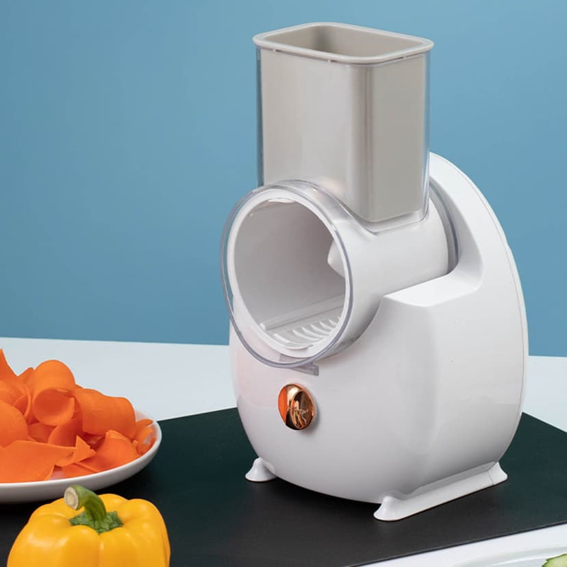 YYV Electric Drum Vegetable Shredder Multi-Function Rotary Cutter Potato Slicer Food Processor Manual Electric Kitchen Drum For Shredding Slicing Grating Home Meal Prep