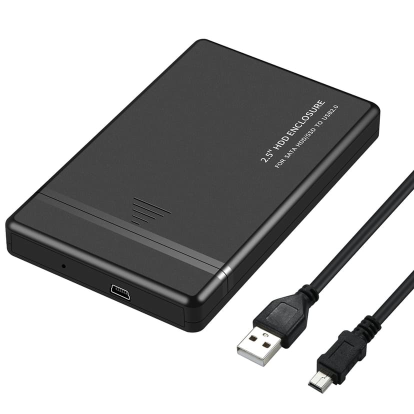Yeacher 2.5'' HDD Enclosure for HDD/SDD to USB2.0 Plug and Play Portable Laptop External Hard Drive Enclosure