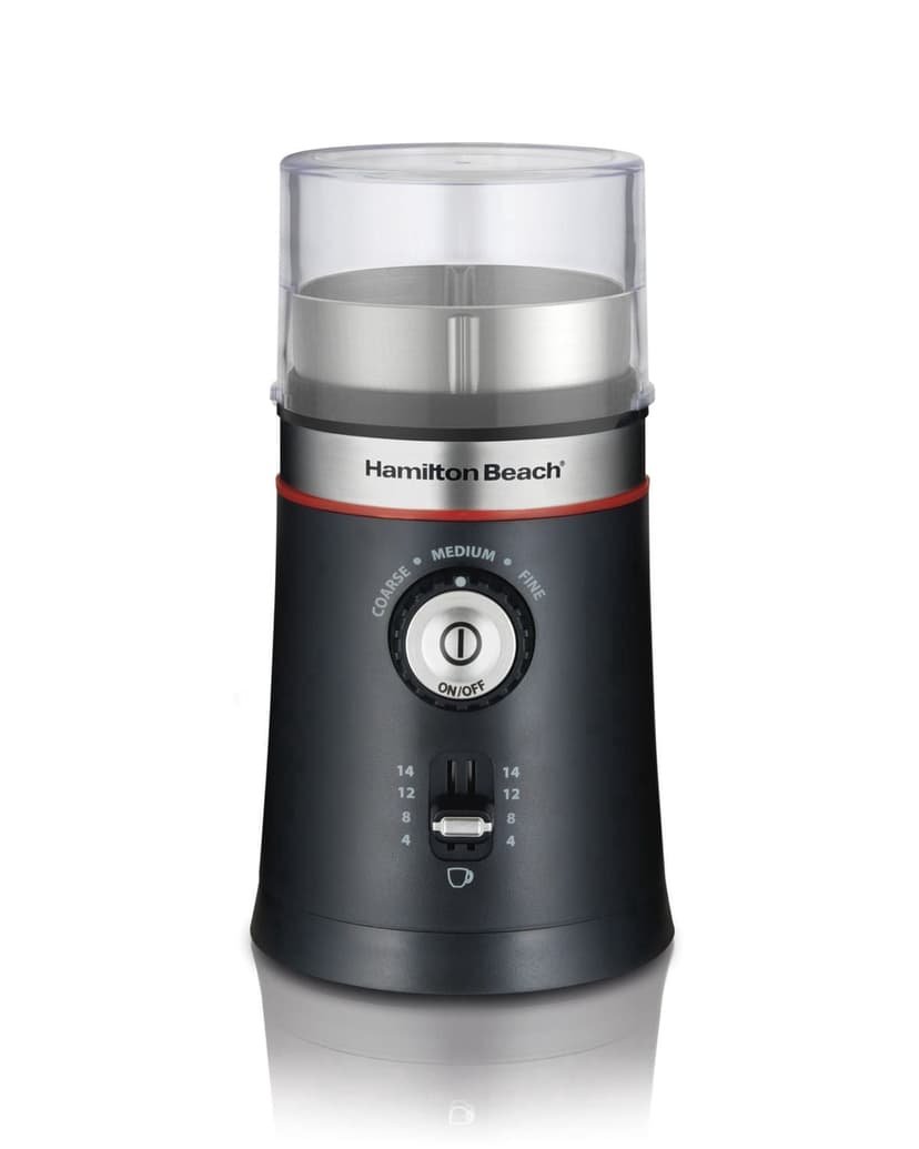 Hamilton Beach Custom Grind Coffee Grinder, 150 Watts, Removable Stainless Steel, Grinding Bowl, Black, 80393RC
