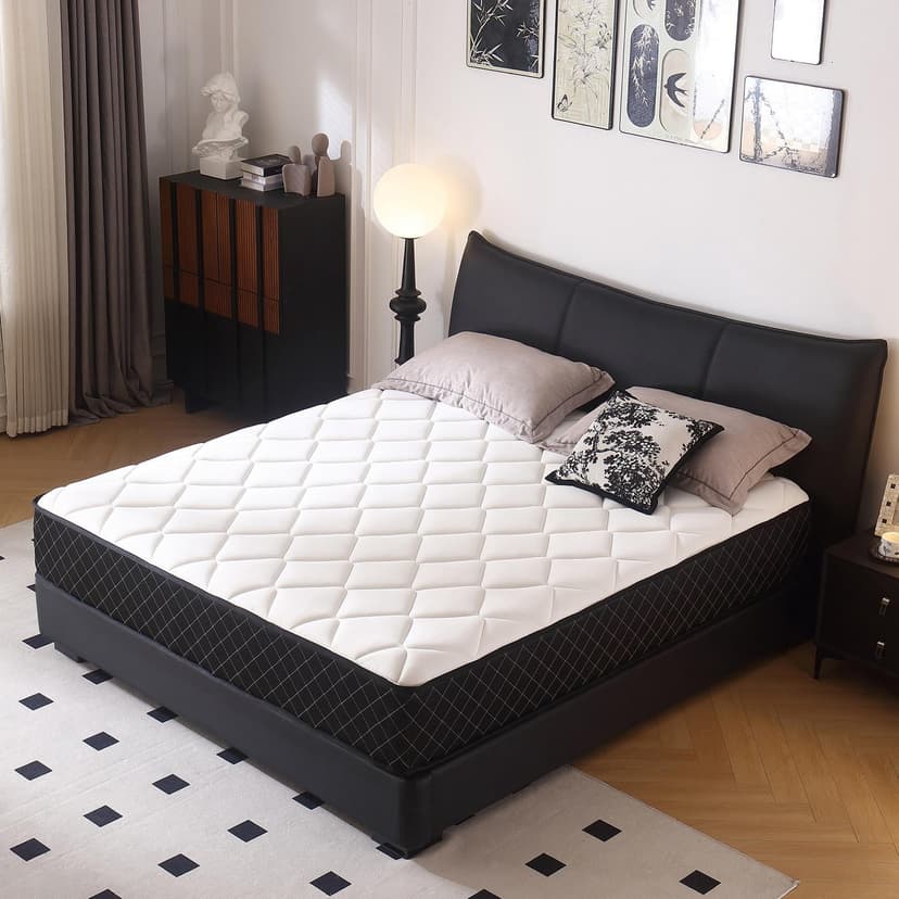 Com4Rest Queen Size Mattress, 12 Inch Hybrid Memory Foam Mattress in a Box, with Upgrade Individually Pocket Springs, Pressure Relief, Breathable Comfort and Durable, CertiPUR-US, Medium Firm