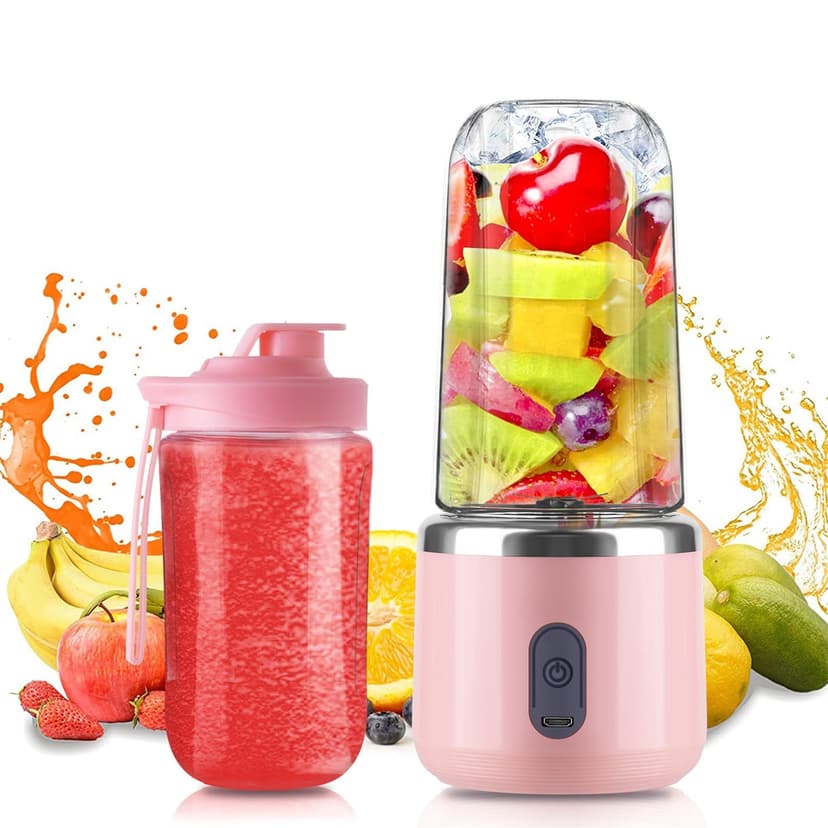 Portable Personal Bottle Travel Smoothie Maker Fruit Juicer Cup With 13.5 Oz Bottles 6 And USB Rechargeable Batteries For Juice Shakes