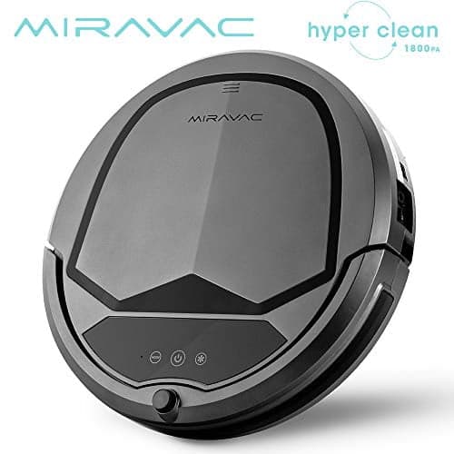 MIRAVAC Swerve Robot Vacuum Cleaner, Black, 1800Pa Turbo Suction, Object Avoidance, 110min Battery Life, 4 Cleaning Modes, Robotic, Designed for Cleaning of Carpets, Rugs, Hard Floors