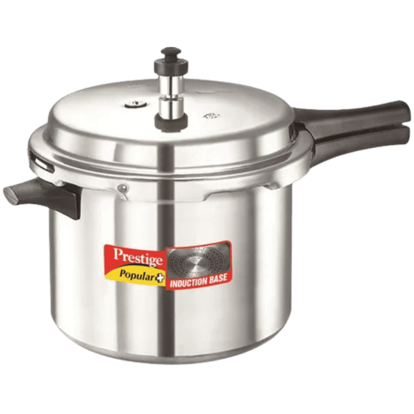 Prestige Popular Plus Virgin Aluminium Pressure Cooker, 6.5L, Silver