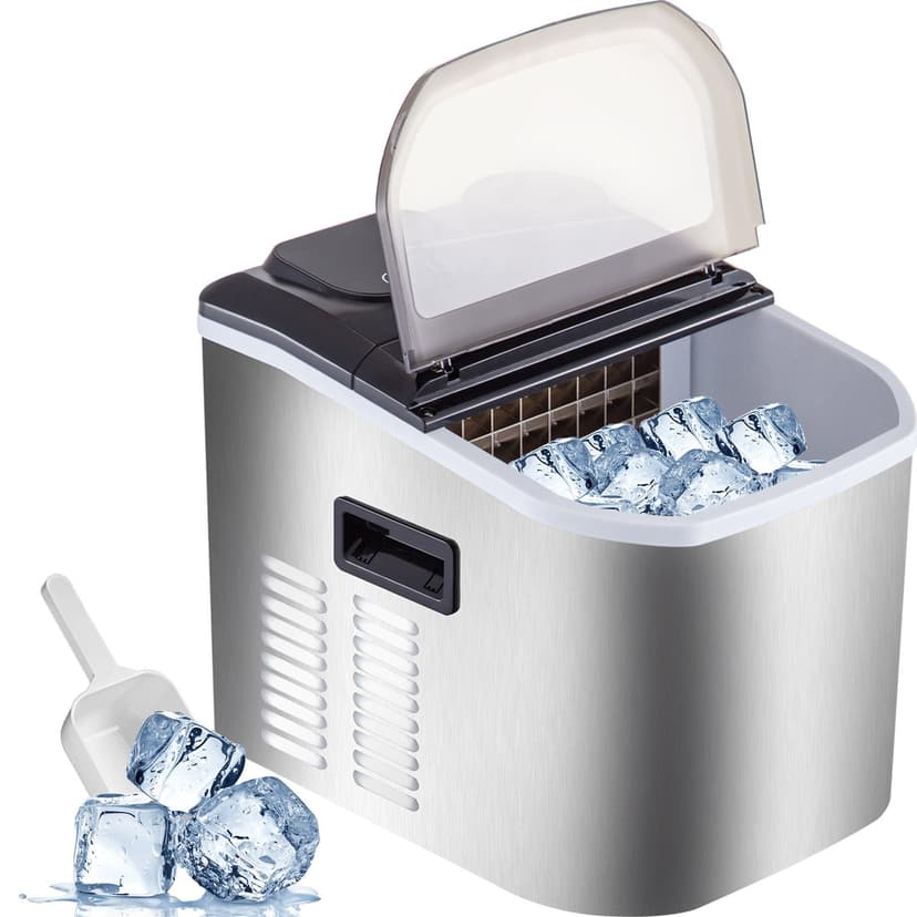 Ice Maker Machine With Ice Scoop And Basket Countertop 40 LBS In 24 Hours Compact And Self Cleaning For Home /Kitchen/Office ,Easy to Use