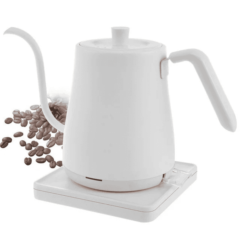 Stainless Steel Electric Kettle Electric Kettle Gooseneck Kettle, 800Ml Water Kettle, Tea Pot Stainless Steel for Coffee & Tea with Fast Heating, Auto-Shut Off and Boil-Dry Protection Tech