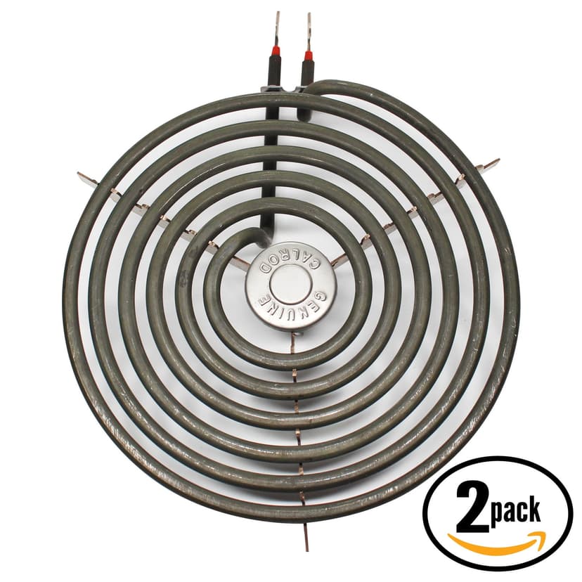 2-Pack Compatible General Electric LEB116GT1WH 8 inch 6 Turns Surface Burner Element - Compatible General Electric WB30M2 Heating Element for Range, Stove & Cooktop