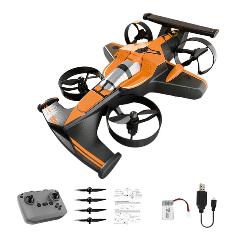 2 In 1 Remote Control And High Speed Stunt 360° Rotating 4WD Air Land Vehicle With Adjustable Speeds For Kids