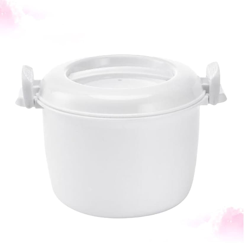 RENACLIPY White Microwave Rice Cooker for Storage and Cooking Pasta Or Veggies Dishwasher Safe