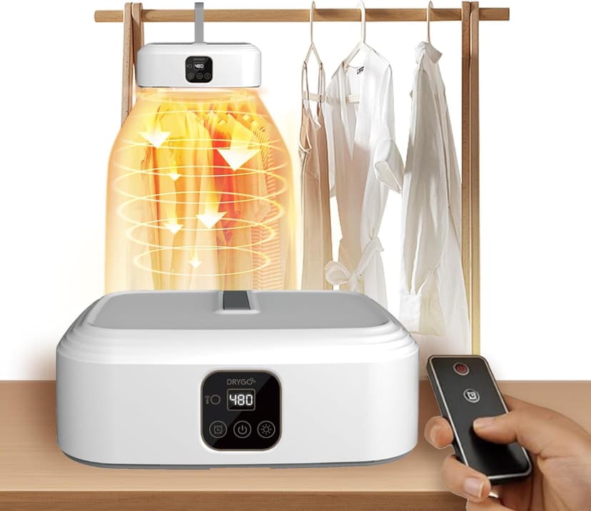 Drygo Xpress Dryer | Portable Mini Electric Dryer, 30-Minute Quick Dry, Remote Control, UV Cleaning, Travel, RV, Dorm, Camping, Apartment, Secadora de ropa