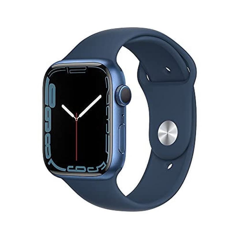 Refurbished Apple Watch Series 7 GPS, 45mm Blue Aluminum Case with Abyss Blue Sport Band - Regular