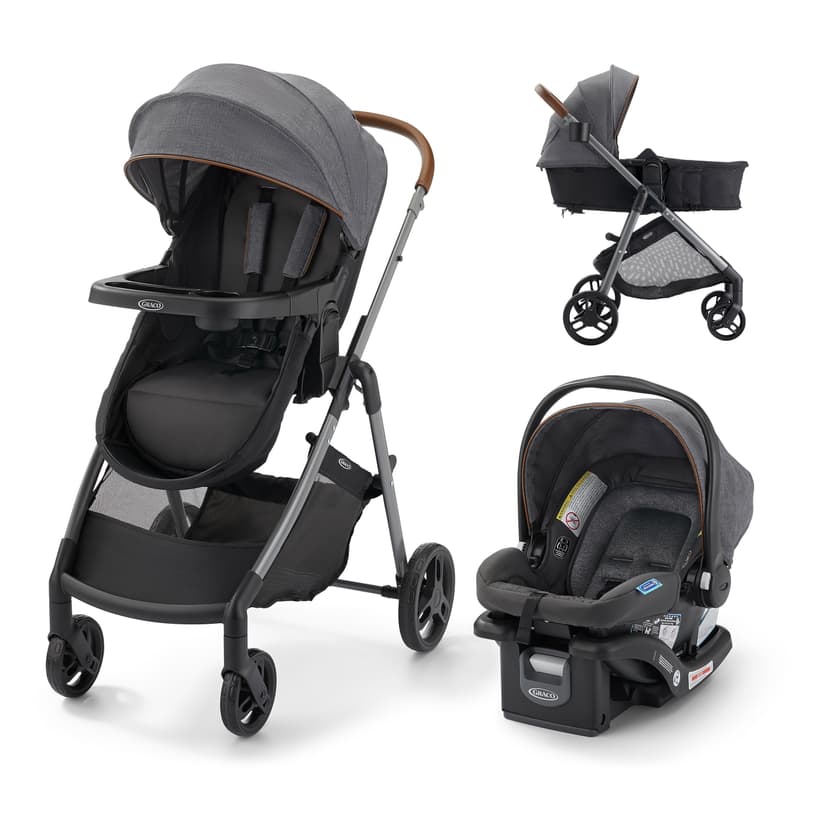Graco Modes Trio Travel System, 3-in-1 Baby Stroller and Car Seat Combo, Rear-Facing from 1.8-16 kg (4-35 lb)