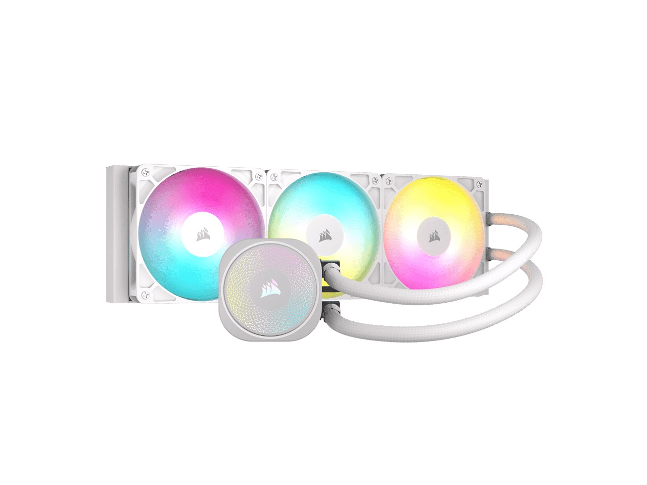 CORSAIR NAUTILUS 360 RS ARGB liquid CPU cooler, white, RS120 fans, Intel LGA1851 & AMD AM5/AM4