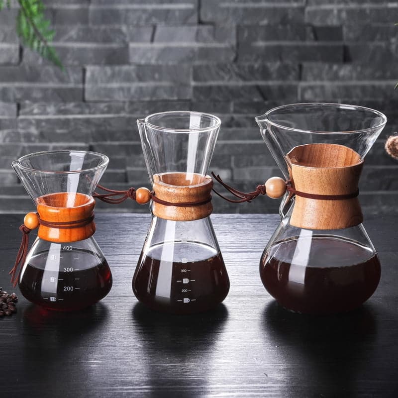 Minimalist Home Drip Coffee Maker Set - Compact 400ml Round Glass Pot with Filter, Portable Small Household Brewing Kit for Daily Use, Modern Aesthetic Design, Budget-Friendly 5-10 Yuan Coffee