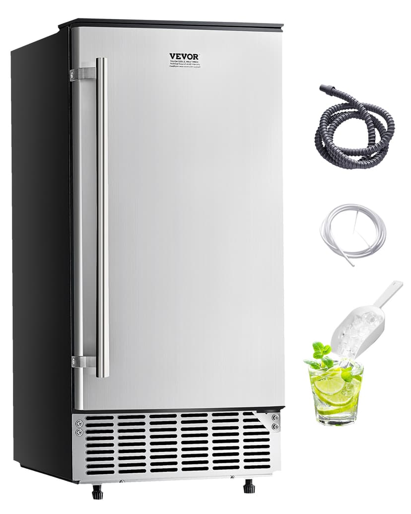 VEVOR Undercounter Ice Maker 80 Lbs/Day Built-in Ice Maker Machine w/ Reversible Door