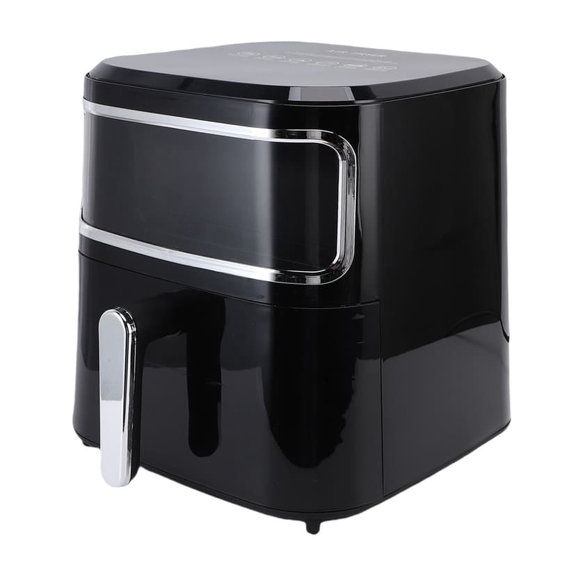 Fryer Multifunctional Oilless Fryer 10L Touch Screen Electric Deep Fryer with Visible Cooking Window for Kitchen Black