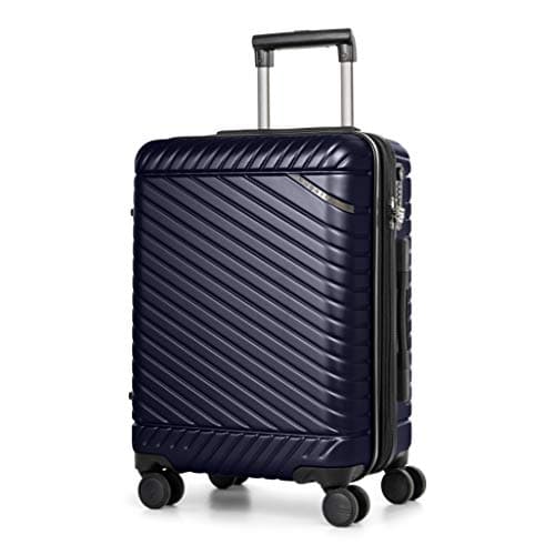 Bugatti - Moscow Collection - Carry-on luggage with silent Japanese 360° Spinner Wheels. Made of lightweight and resistant 100% polycarbonate - Navy