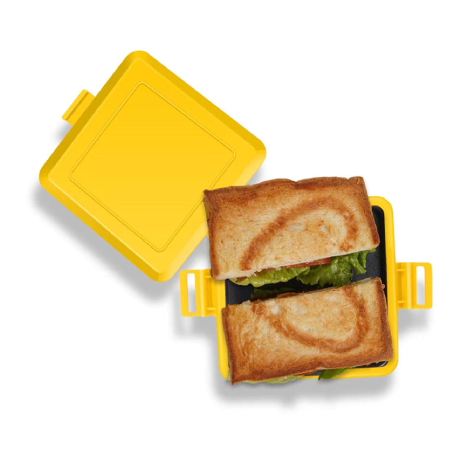 Microwave Sandwichs Maker, Microwave Grill Tray Crisper Microwave Breakfast Maker Microwave Grilled Cheese Maker Microwave Toaster Panini Press for Kitchen Cooking Breakfast Snacks