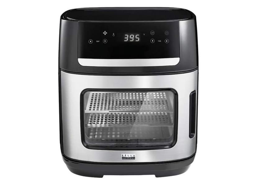 Bella Pro Series 4-Slice convection Toaster Oven + Air Fryer with Dehydrator & Rotisserie Settings Stainless Steel