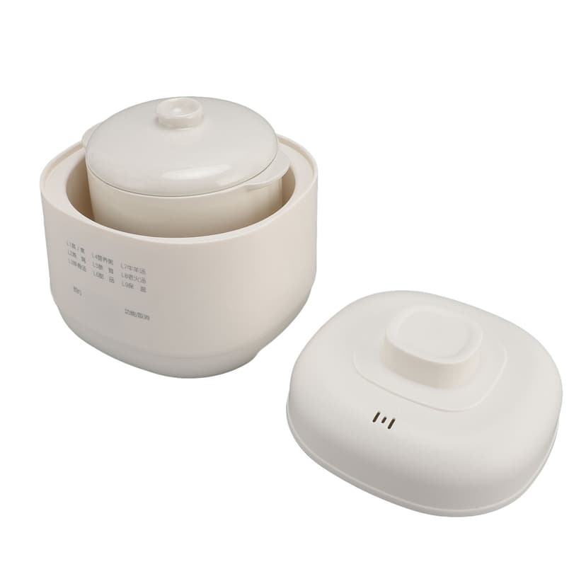 200W Ceramic Stew Cooker 1L Mini Electric Slow Cooker with Timer Lid for Home Kitchen, Anti Dry Burn Soup Porridge Cooker