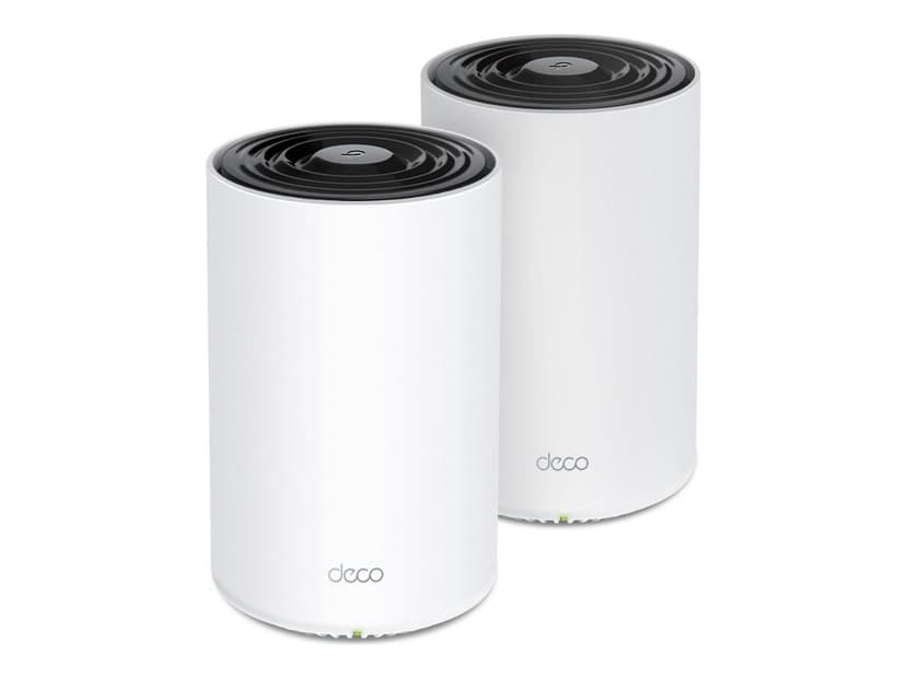 TP-Link Deco X80 V1 - Wireless router - (2 routers) - up to 5,500 sq.ft - mesh 2-port switch - 1GbE, 2.5GbE - WAN ports: 2 - Wi-Fi 6 - Dual Band