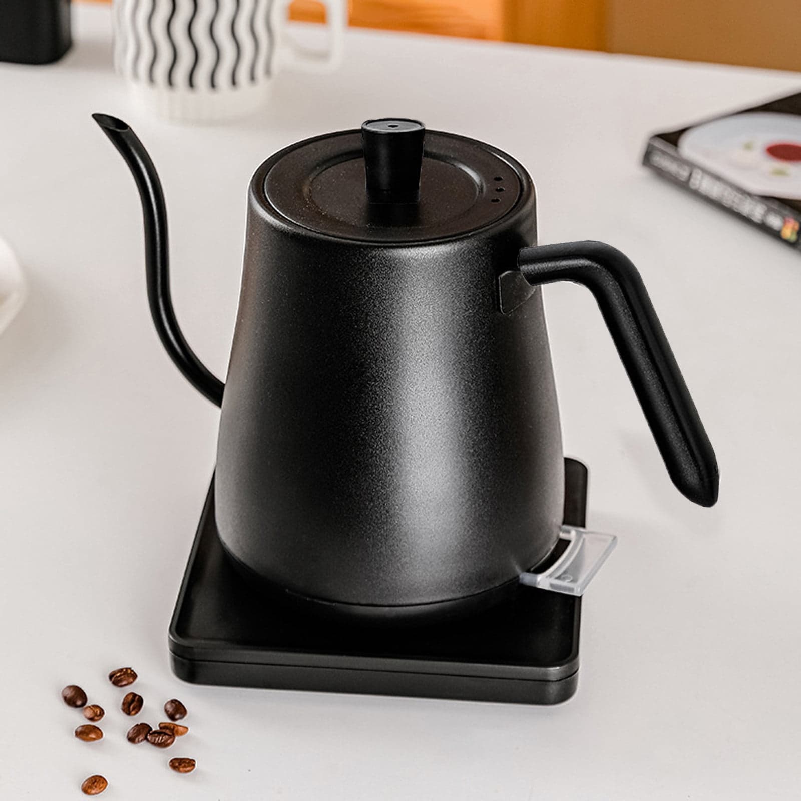 LSLJS Electric Kettle Gooseneck Kettle, 800ML Water Kettle, Tea Pot Stainless Steel for Coffee & Tea with Fast Heating, Auto-Shut Off and Boil-Dry Protection Tech, Water Boiling Kettle