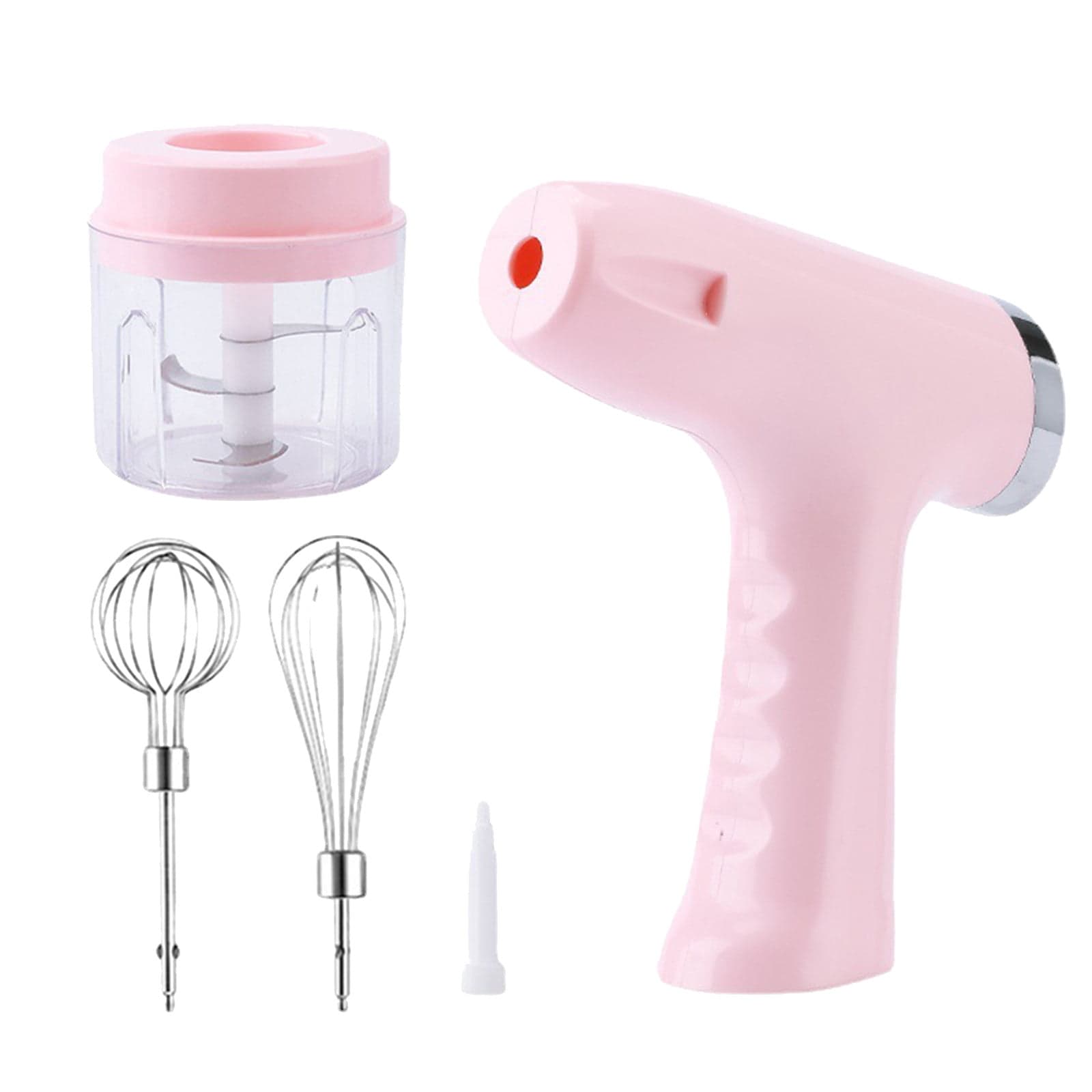 5-Speed USB Rechargeable Hand Mixer - Stainless Steel/Plastic, Frothing/Beating & Portable - Multifunctional Food Beater for Kitchen