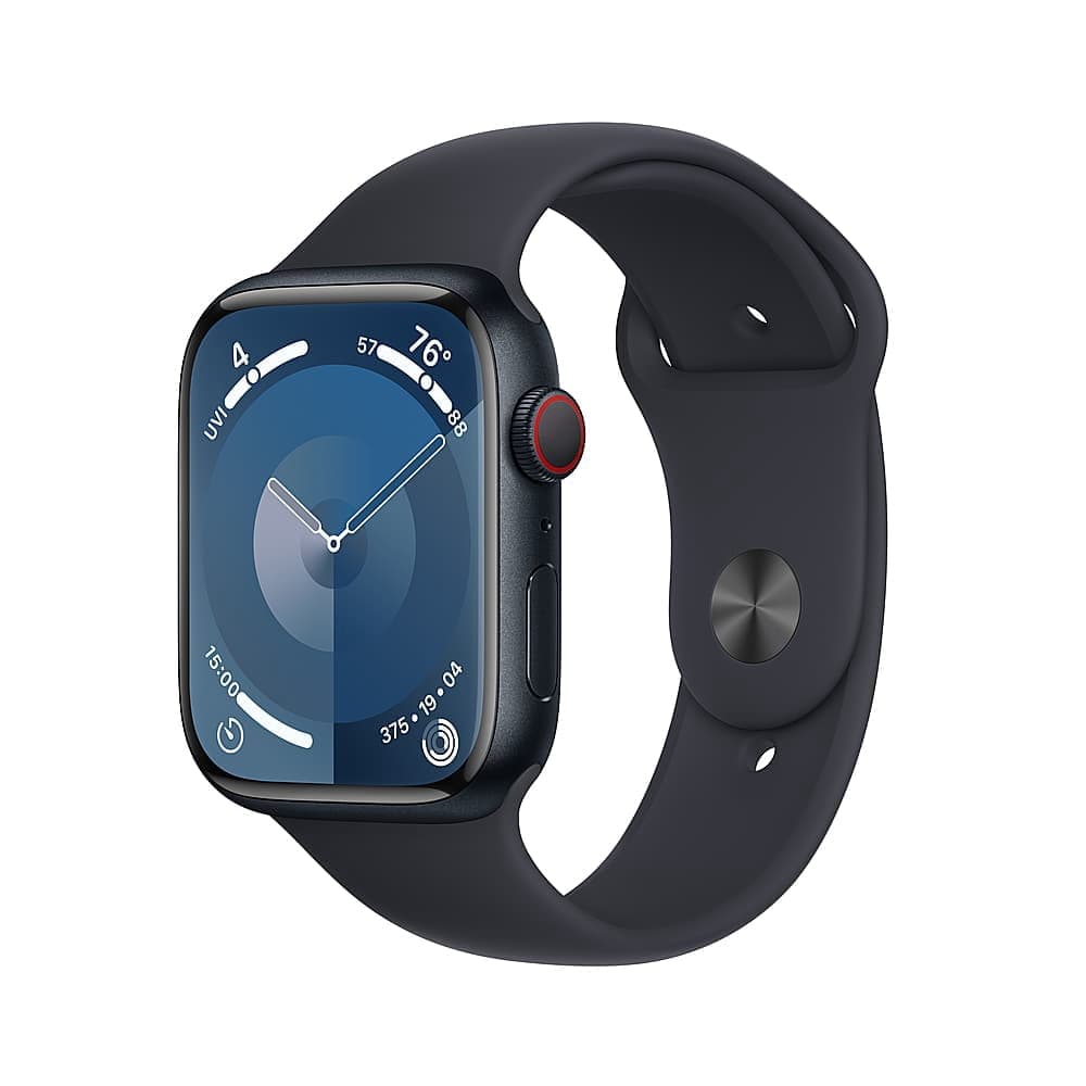 Refurbished Apple Watch Gen 9 Series 9 Cell 45mm Midnight Aluminum - Midnight Sport Band MRMD3CL/A