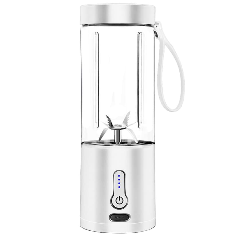 530ML Portable USB Type C Rechargeable Food Processor Plastic Material Stainless Steel Blades Dishwasher Safe for Fruits Milkshakes Ice Drinks Home Office Travel