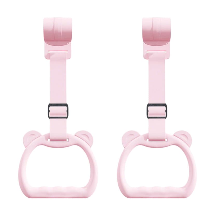 MERIGLARE Kids Playpen Pull up Rings Early Development Universal Walking Training Tool Pink