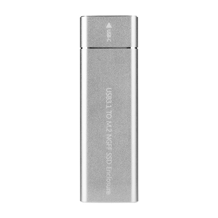 SD402 Aluminum Alloy USB 3.1 M.2 NGFF SATA SSD Enclosure - Supports 6Gbps Transmission, Plug and Play, Compatible with 22x30/42/60/80mm SSDs, Compatible with Win 98/SE/ME/2000/XP/Vista/7/8/10, Silver