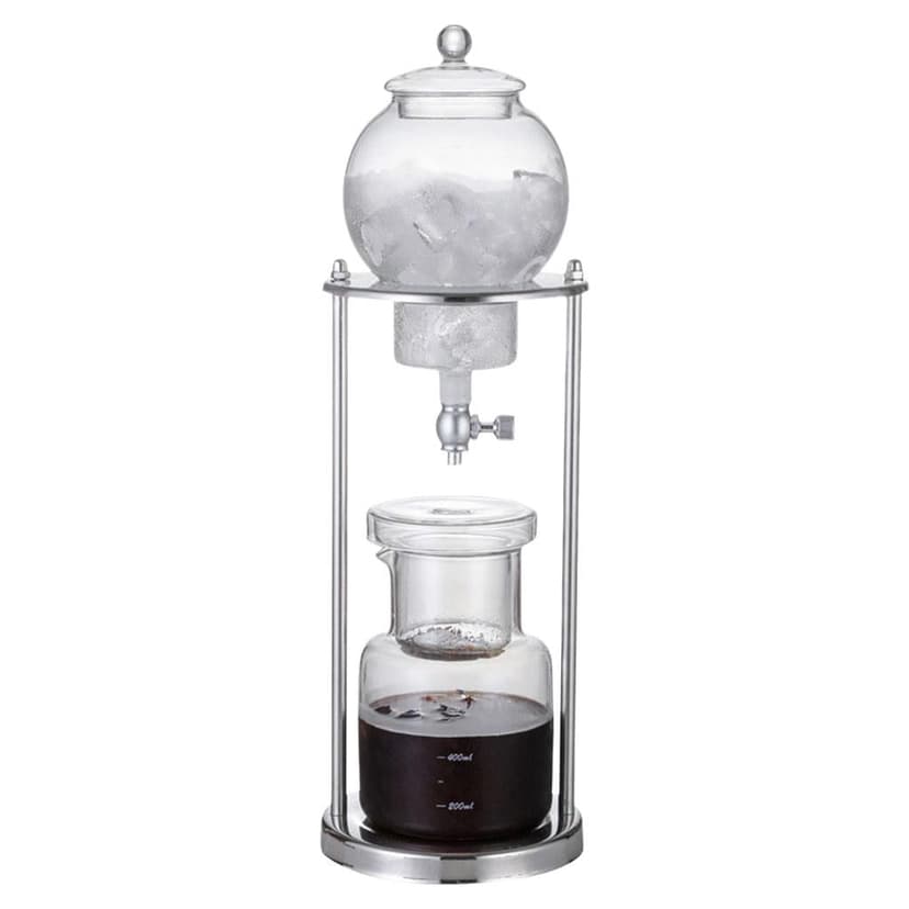 simhoa 600ML Glass Ice Drip Coffee Maker with Reusable , Coffee Pot Coffee Kettle