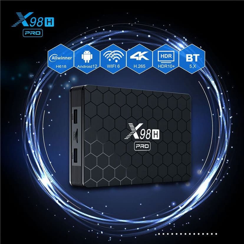 WiFi6 & Bluetooth TV Box for High-Definition Entertainment Android 12 2GB/16GB Streaming Media Player