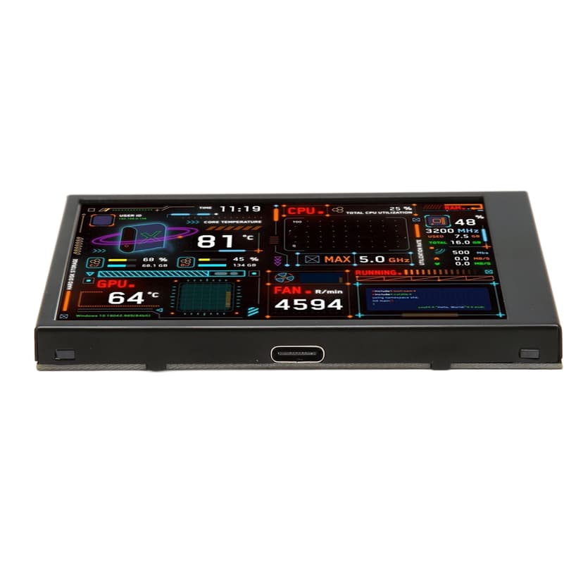 Computer Temp Monitor, PC CPU Data Monitor 3.5 Inch IPS Screen For Gaming