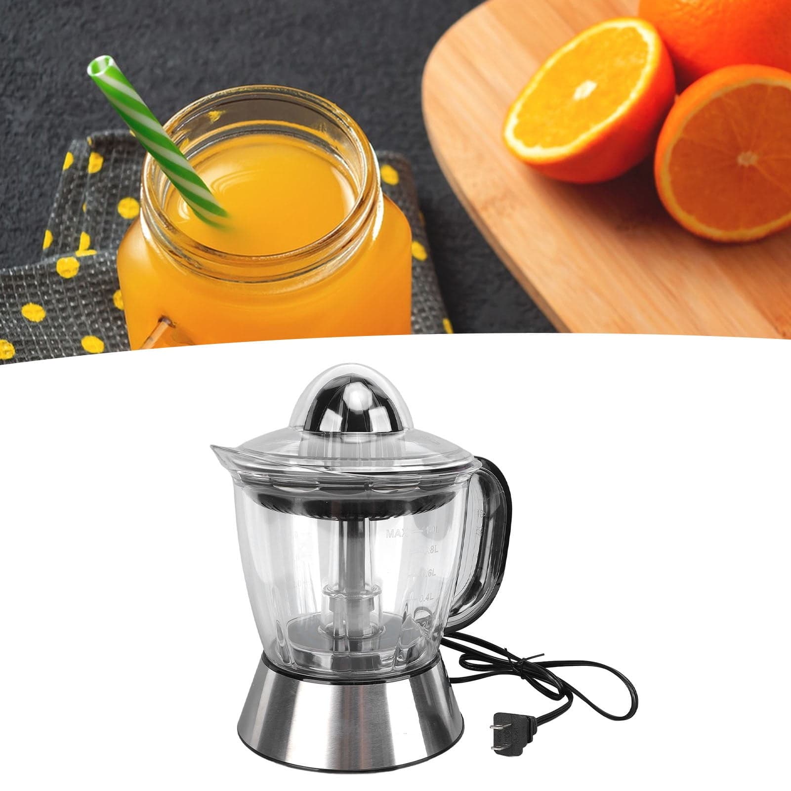 Citrus Juice Squeezer, Dual Direction Dishwasher Safe 25W Electric Citrus Juicer for Grapefruit
