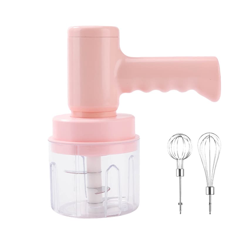 5-Speed USB Rechargeable Hand Mixer - Stainless Steel/Plastic, Frothing/Beating & Portable - Multifunctional Food Beater for Kitchen