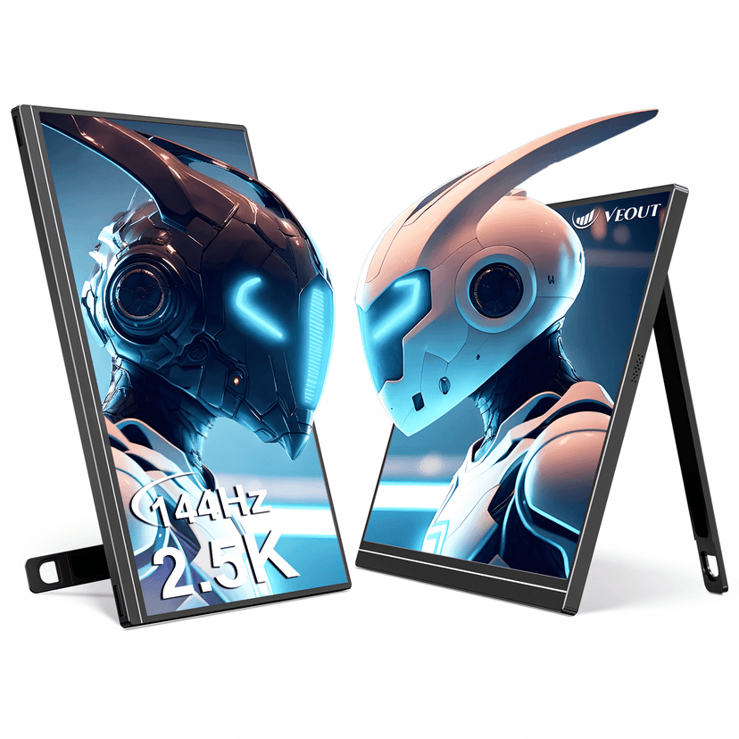V1Pro 16 Inch 2.5K Portable Gaming Monitor – 144Hz IPS Display with FreeSync, USB-C & Mini HDMI for Laptop, Mac, PS5, Xbox, Switch (Black)