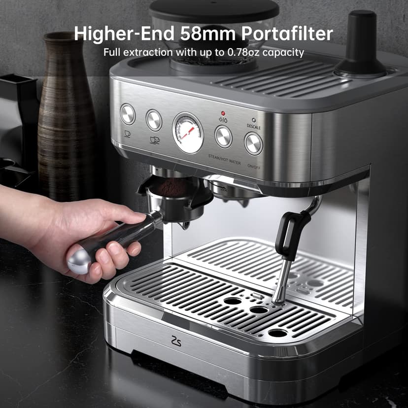 GloryStar Silver Plating Bean Grinding Espresso Machine Stainless Steel Machine, Bean To Cup Coffee Machine With Milk Coffee Maker, Coffee Machines, Espresso Machine