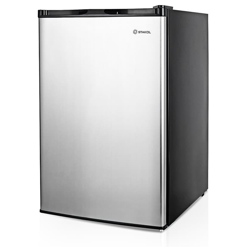 Costway 3 cu.ft. Compact Upright Freezer w/Single Stainless Steel Door Removable Shelves