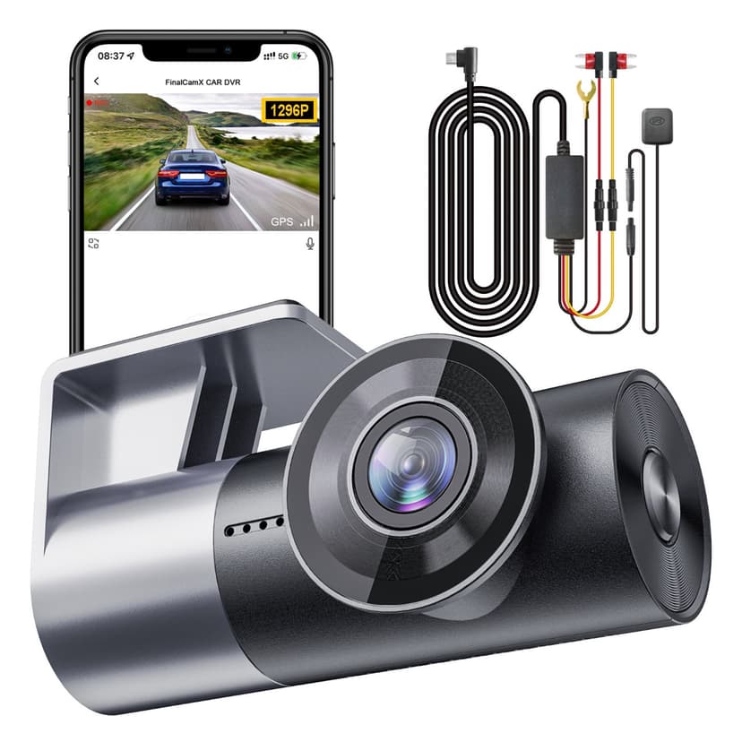 Chmadoxn Dash Cam With WiFi 1296P FHD Car Driving Recorder 24h Parking Monitoring/HD Nightc Vision/G Sensor/Loop Recording/Motion Detection/170 Wide Angle/HDR And GPS Dash Cam