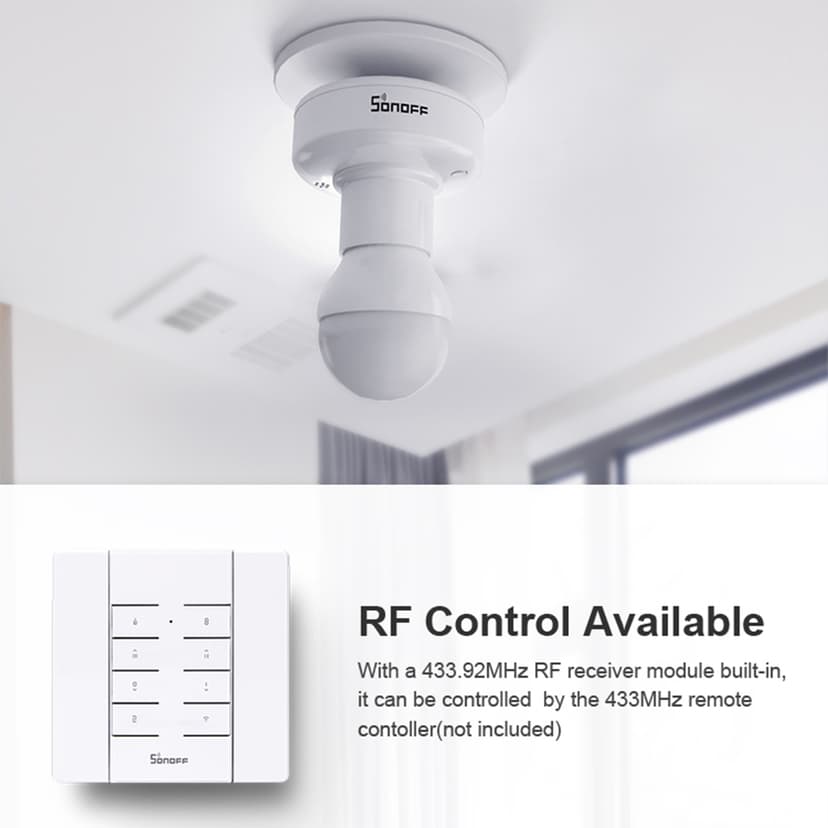 SONOFF Slampher R2 Bulb Holder E27 WiFi Wireless Smart Function Bulb Holder Light Holder Support Voice Control Timing Function