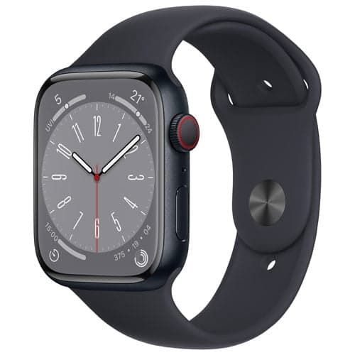 Refurbished (Good) - Apple Watch Series 8 (GPS + Cellular) 45mm Midnight Aluminum Case with Midnight Sport Band - Medium/Large